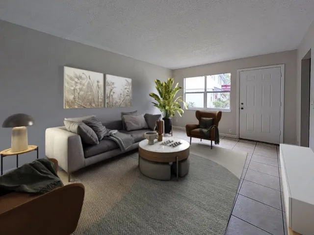 Living room in a classic-condition home